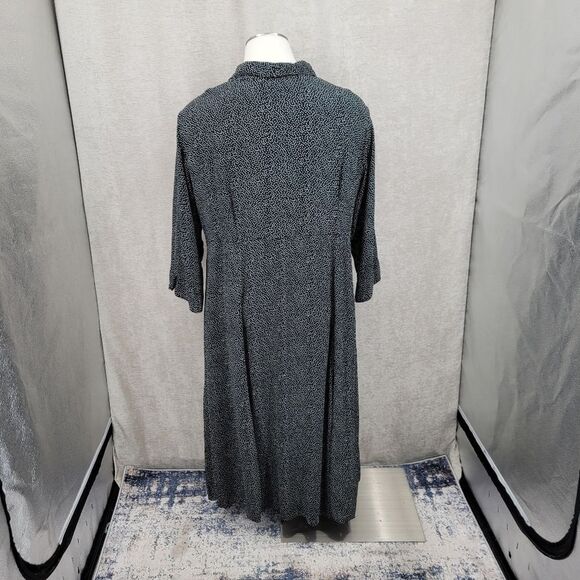 Mui Loco Vintage Black with White Polka Dots Maxi Dress Women's Plus Size 3X - Picture 7 of 15